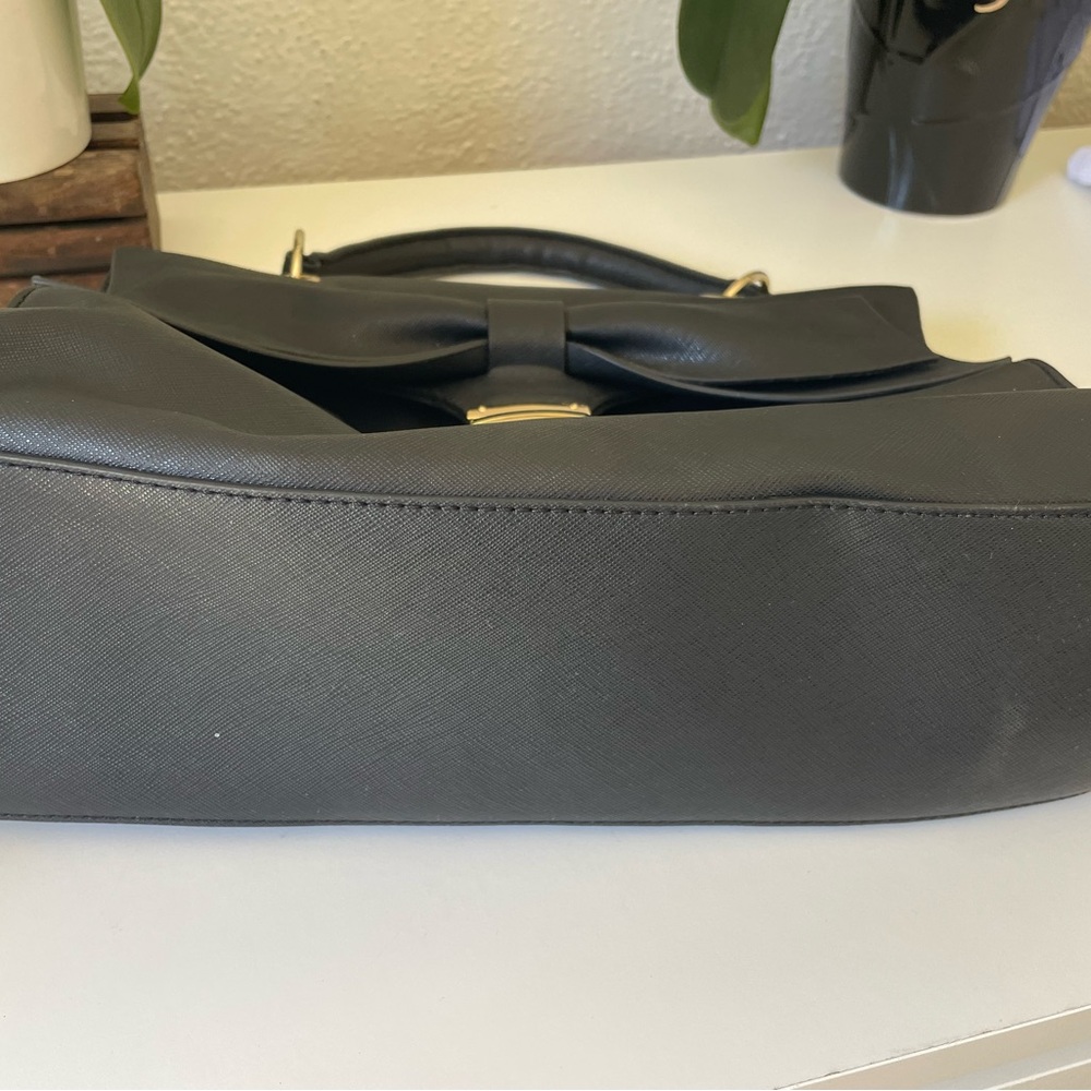 Aldo Black Satchel with Bow and Gold Accents - Picture 5 of 5